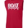 Boat Life Men's Red Competitor Anchor Tank Top Sleeveless Tee