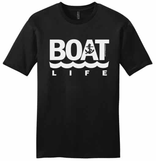 Boat Life Anchor Men's Black T-Shirt Tee