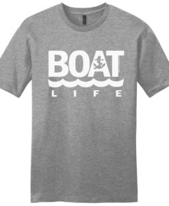 Boat Life Anchor Men's Light Heather Gray Frost T-Shirt Tee