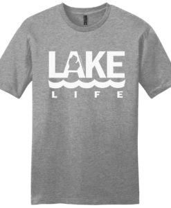 Michigan Lake Life Men's Light Heather Gray Frost T-Shirt Tee