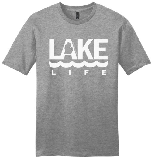 Michigan Lake Life Men's Light Heather Gray Frost T-Shirt Tee