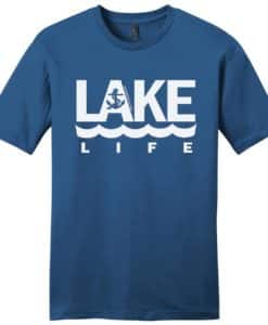 Lake Life Anchor Men's Maritime Blue T-Shirt Tee