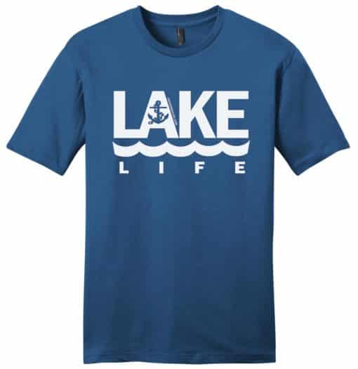 Lake Life Anchor Men's Maritime Blue T-Shirt Tee