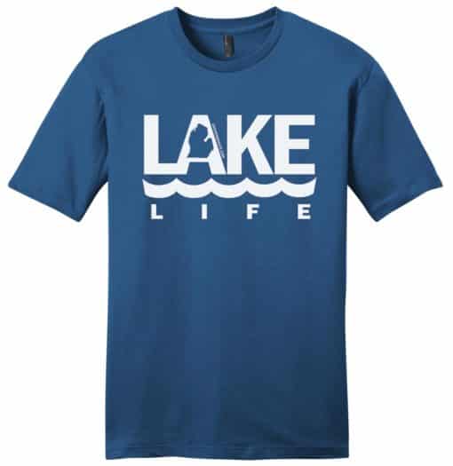 Michigan Lake Life Men's Maritime Blue T-Shirt Tee