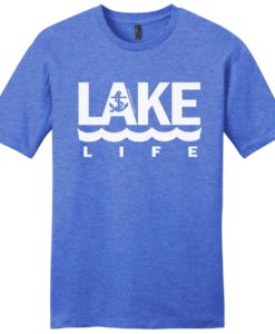 Lake Life Anchor Men's Blue Frost T-Shirt Tee