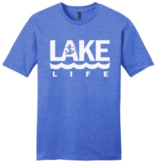 Lake Life Anchor Men's Blue Frost T-Shirt Tee