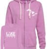 Michigan Lake Life Women's Heather Hyacinth Vintage Full Zip Hoodie