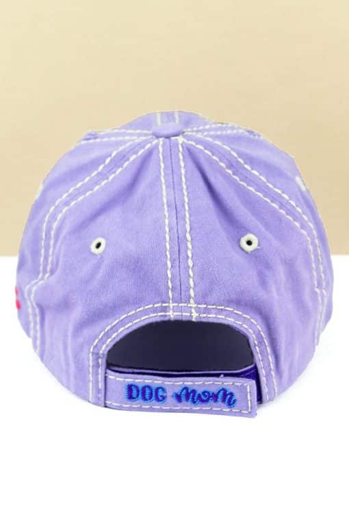 Distressed Lavendar Dog Mom Adjustable Hat With Bone - Image 3
