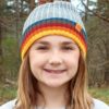 Kid's Gray Play All Day Pom Pom Beanie Hat