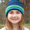 Kid's Navy Blue Play All Day Pom Pom Beanie Hat