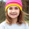 Kid's Pink Play All Day Pom Pom Beanie Hat