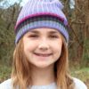 Kid's Lavendar Play All Day Pom Pom Beanie Hat