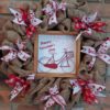 Happy Valentine's Day Pink Red Bike 16" Burlap Wreath