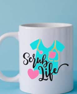 Scrub Life Nurse 15 oz White Ceramic Mug