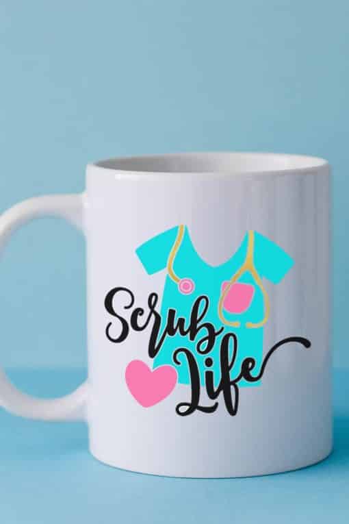 Scrub Life Nurse 15 oz White Ceramic Mug