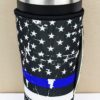 Thin Blue Line Flag Tumbler Cooler Holder