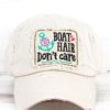 Boat Hair Don't Care Distressed Stone Adjustable Hat