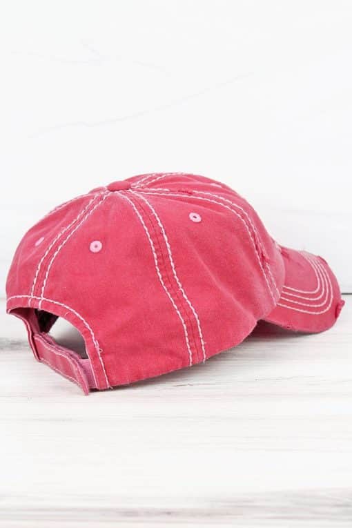 Life Is Better At The Lake Distressed Salmon Adjustable Hat - Image 2