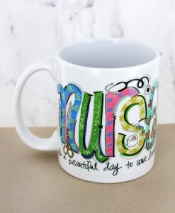 Nursing Doodle 15 oz White Ceramic Mug