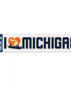 I Love Michigan Perfect Cut 4" x 17" Decal