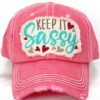 Distressed Salmon Keep It Sassy Adjustable Hat