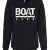 Boat Life Women's Black Crew Soft Wave Wash Sweatshirt