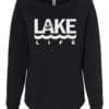 Lake Life Anchor Women's Black Crew Soft Wave Wash Sweatshirt