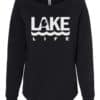 Michigan Lake Life Women's Black Crew Soft Wave Wash Sweatshirt