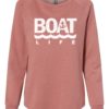 Boat Life Women's Rose Crew Soft Wave Wash Sweatshirt