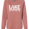 Lake Life Anchor Women's Rose Crew Soft Wave Wash Sweatshirt