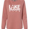 Michigan Lake Life Women's Rose Crew Soft Wave Wash Sweatshirt