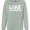 Lake Life Anchor Women's Sage Crew Soft Wave Wash Sweatshirt