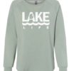 Michigan Lake Life Women's Sage Crew Soft Wave Wash Sweatshirt