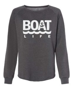 Boat Life Women's Shadow Crew Soft Wave Wash Sweatshirt