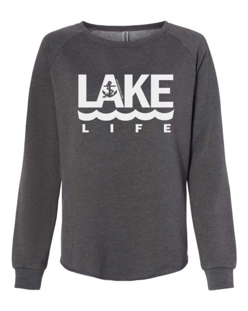 Lake Life Anchor Women's Shadow Crew Soft Wave Wash Sweatshirt