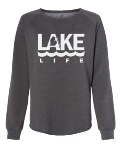 Michigan Lake Life Women's Shadow Crew Soft Wave Wash Sweatshirt