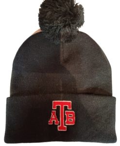 Anchor Bay Tars Black Beanie Winter Pom Cuff Knit Hat