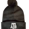 Anchor Bay Tars Heather Charcoal Beanie Winter Pom Cuff Knit Hat