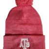 Anchor Bay Tars Heather Red Beanie Winter Pom Cuff Knit Hat