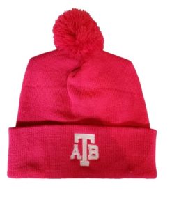 Anchor Bay Tars Pink Raspberry Beanie Winter Pom Cuff Knit Hat