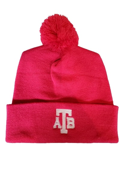 Anchor Bay Tars Pink Raspberry Beanie Winter Pom Cuff Knit Hat
