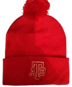 Anchor Bay Tars Red Beanie Winter Pom Cuff Knit Hat