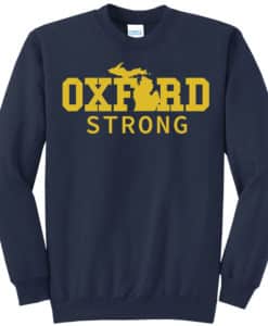Oxford Strong Unisex Navy Crew Long Sleeve Sweatshirt
