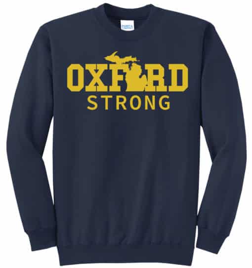 Oxford Strong Unisex Navy Crew Long Sleeve Sweatshirt
