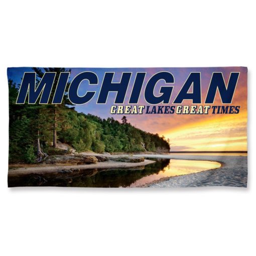 State of Michigan Great Lakes Great Times 30" x 60" Beach Towel