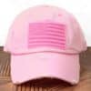 Distressed Pink Subdued Tactical Flag Adjustable Hat