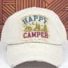 Distressed Stone Happy Camper Adjustable Hat