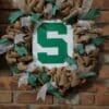 Michigan State Spartans 16" Burlap Wreath Door Decor