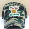 Distressed Camo Oh Deer Rudolph Christmas Adjustable Hat